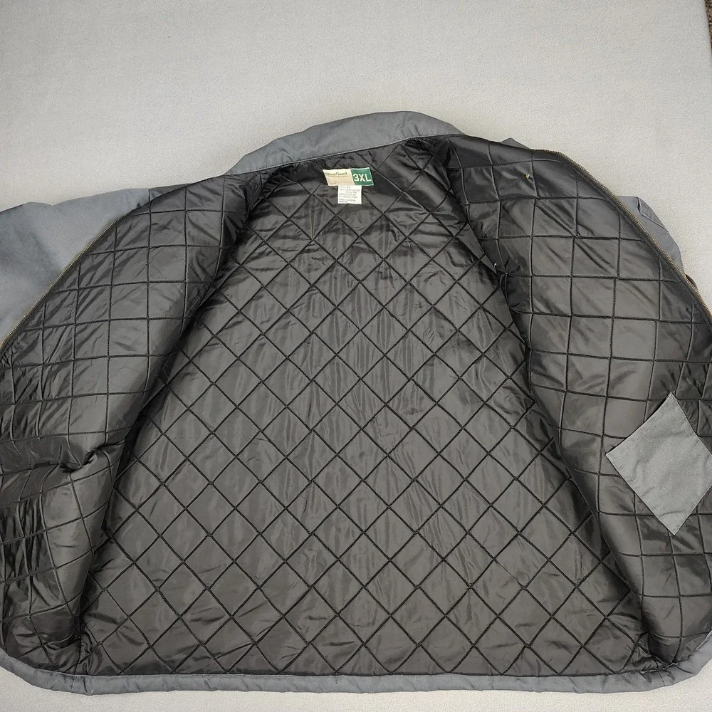 Vintage Wear Guard Jacket Men *Fits* 4XL 5XL Gray Quilted Lining Insulated‎ Coat
